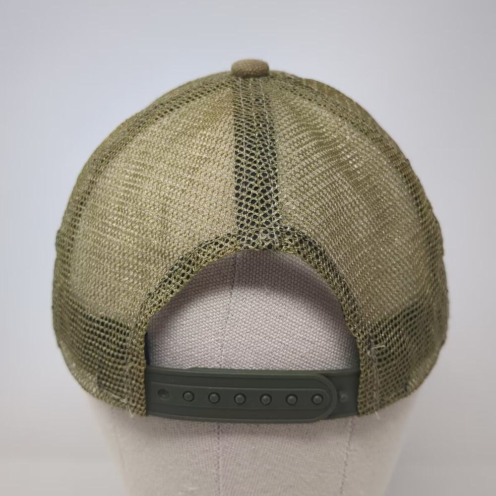Rustic Ridge Trucker Hat Brown Green One Size Snapback Distressed Mesh Back - Picture 6 of 9